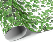 Grüne Weinrebe Botanisch Geschenkpapier (Rolleneckpunkt)