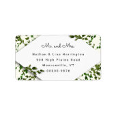 Grüne Weinreben Große Rücksendeadressen-Aufkleber Adressaufkleber (Vorne)