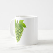 grüne Weintrauben 3d Original Kaffeetasse (Vorderseite Links)
