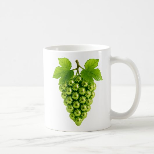 grüne Weintrauben 3d Original Kaffeetasse (Rechts)