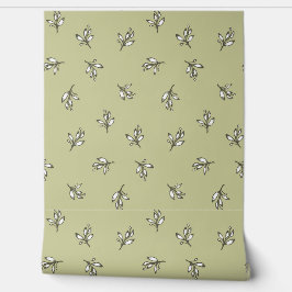 Grüne Weise grün rustikale Blüte Tapete