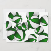 Grüne weiße Basketball Mädchen Geburtstagsparty Einladung (Rückseite)