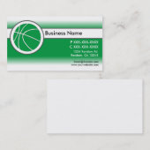 Grüne weiße Basketball-Visitenkarten Visitenkarte (Vorne/Hinten)