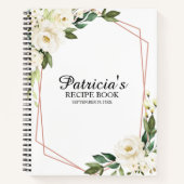 Grüne Weiße Blume Brautparty Rezept Buch (Vorderseite)