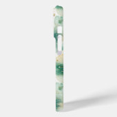 Grüne weiße Blume Case-Mate iPhone Hülle (Rückseite / Links)