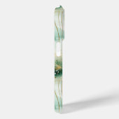 Grüne weiße Blume Case-Mate iPhone Hülle (Rückseite / Rechts)