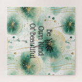 Grüne weiße Blume Puzzle (Horizontal)