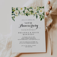 Grüne Weiße Blüte 50. Hochzeitstag
