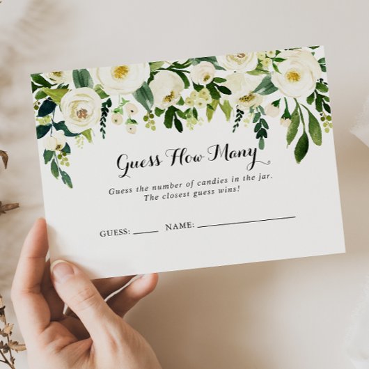 Grüne weiße Blütenschätze wie viele Spielkarten Visitenkarte