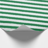 Grüne weiße Diagonal Streifen Funny TorChristmas Geschenkpapier (Ecke)