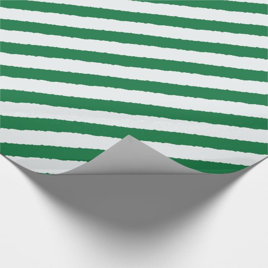 Grüne weiße Diagonal Streifen Funny TorChristmas Geschenkpapier (Ecke)