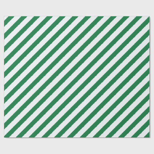 Grüne weiße Diagonal Streifen Funny TorChristmas Geschenkpapier (Flach)