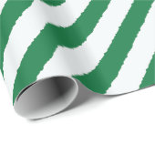 Grüne weiße Diagonal Streifen Funny TorChristmas Geschenkpapier (Rolleneckpunkt)