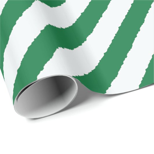 Grüne weiße Diagonal Streifen Funny TorChristmas Geschenkpapier (Rolleneckpunkt)