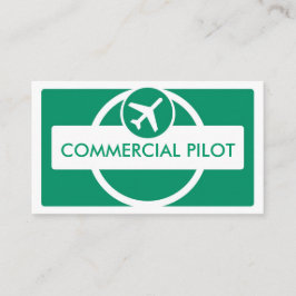 Grüne weiße, einfache, benutzerdefinierte Pilot-Vi Visitenkarte