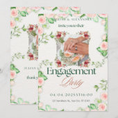 Grüne, weiße Einladungskarte Größe: 5" x 7" Einladung (Vorne/Hinten)