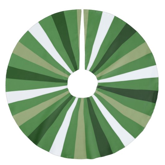 GRÜNE WEISSE GESTREIFTE STERN-EXPLOSION POLYESTER WEIHNACHTSBAUMDECKE (Vorderseite)