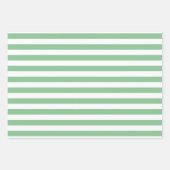 Grüne, weiße Gingham Dots Stripte Matching Geschenkpapier Set (Vorderseite 2)