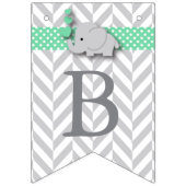 Grüne, weiße graue Babydusche Wimpelkette (Dritte Fahne)