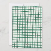 Grüne weiße Hand gezeichnet Wavy Frame Weihnachten (Rückseite)