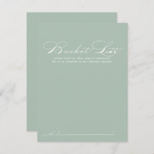 Grüne weiße Kalligrafie-Hochzeitszettelkarten Postkarte