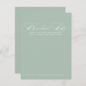 Grüne weiße Kalligrafie-Hochzeitszettelkarten Postkarte (Vorne/Hinten)
