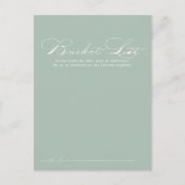 Grüne weiße Kalligrafie-Hochzeitszettelkarten Postkarte (Vorderseite)