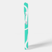 Grüne, weiße Kurven Case-Mate iPhone Hülle (Rückseite / Links)