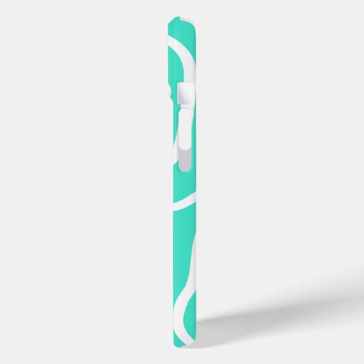 Grüne, weiße Kurven Case-Mate iPhone Hülle (Rückseite / Links)