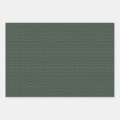 Grüne, weiße Linien und Punkte einfacher Urlaub Geschenkpapier Set (Vorderseite 2)