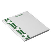 Grüne weiße Mannschaft Farben Fußball-Coach Custom Notizblock (angewinkelt)