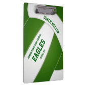 Grüne weiße Mannschaft Farben Volleyballtrainer Klemmbrett (Rechts)