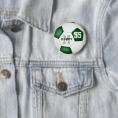 Grüne Weiße Mannschaft färbt Mädchenfußball person Button (Beispiel)