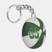 Grüne Weiße Mannschaft wählt Jungs Basketball Schlüsselanhänger (Vorderseite links)