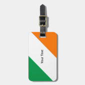 Grüne weiße orange Streifen Gepäckanhänger (Vorderseite vertikal)