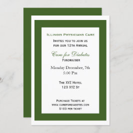 grüne, weiße Party Einladung