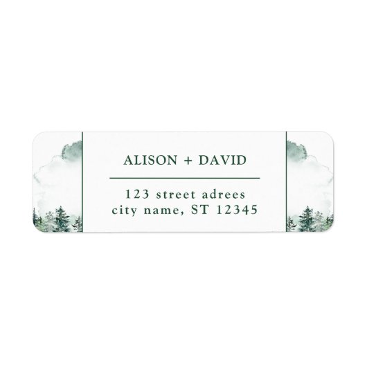 Grüne, weiße Pinienwälder Hochzeit (Vorne)