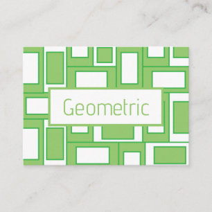 Grüne weiße Rechtecke Geometrisch Visitenkarte