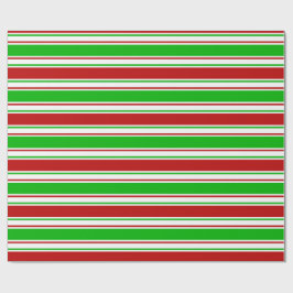 Grüne, weiße, rote Weihnachtslinien Inspiriert Geschenkpapier