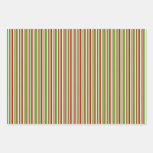 Grüne, weiße, rote Weihnachtsmarken Geschenkpapier Set (Vorderseite 3)
