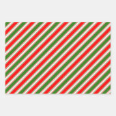 Grüne, weiße, rote Weihnachtsmarken Geschenkpapier Set (Vorderseite)