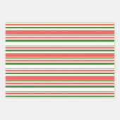 Grüne, weiße, rote Weihnachtsmuster Geschenkpapier Set (Vorderseite 3)