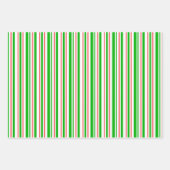 Grüne, weiße, rote Weihnachtsmuster Geschenkpapier Set (Vorderseite 2)