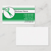 Grüne weiße Schere Visitenkarten Visitenkarte (Vorne/Hinten)