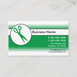 Grüne weiße Schere Visitenkarten Visitenkarte