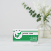 Grüne weiße Schmetterlinge Visitenkarten Visitenkarte (Stehend Vorderseite)