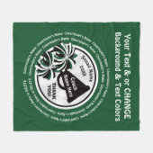 Grüne, weiße, schwarze Käsespensionen oder FARBEN Fleecedecke (Vorderseite (Horizontal))