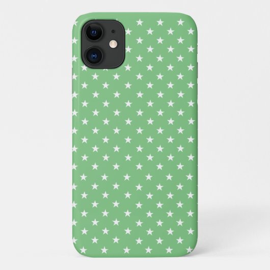 Grüne weiße Sterne, stilvoll, elegant, modern Case-Mate iPhone Hülle (Rückseite)