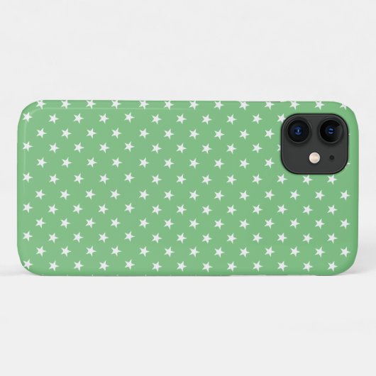 Grüne weiße Sterne, stilvoll, elegant, modern Case-Mate iPhone Hülle (Rückseite (Horizontal))