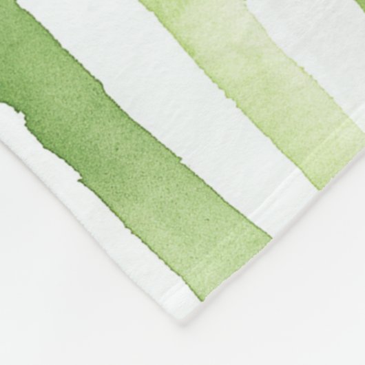 Grüne weiße Streifen Fleecedecke (Ecke)